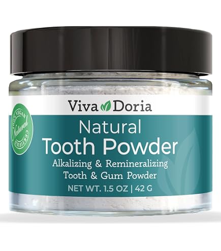Viva Doria Natural Fluoride Free Tooth Powder, Refreshes Mouth